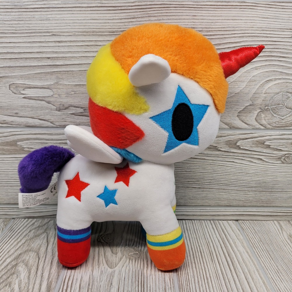 Tokidoki Unicorn Plush Bowie Bright Rainbow Aurora‎ Stars Unicorno Stellina 12"